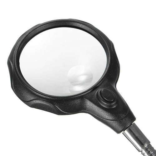 LED Light Soldering Iron Stand Holder Station Clamp Clip Helping Hands Magnifying Glass Magnifier Re