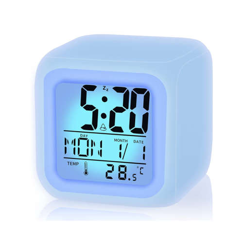 Kids Alarm Clock,Boy Girl Digital Alarm Clock with LED Seven Color  Birthday Gifts, Xmas, Kids Bedro