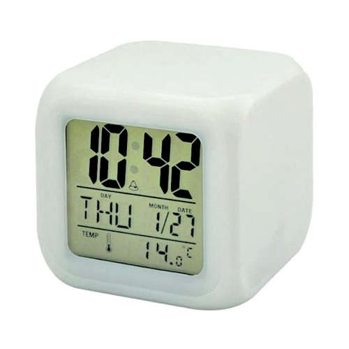 Kids Alarm Clock,Boy Girl Digital Alarm Clock with LED Seven Color  Birthday Gifts, Xmas, Kids Bedro