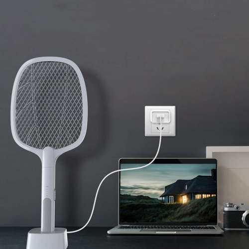 2 in 1 Rechargeable Electric Fly Swatter, Mosquito Swatter for Indoor and Outdoor