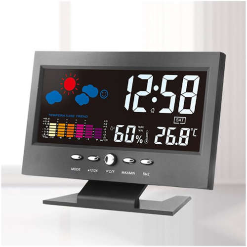 Electronic digital weather forecast clock temperature and humidity monitoring clock