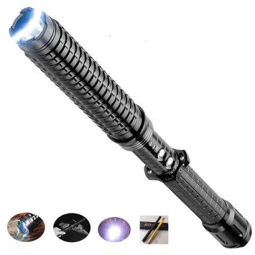 X10 High Voltage Stun Baton Rechargeable Telescopic Portable Stun Gun LED Flash Signal