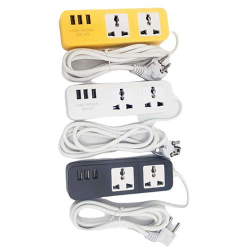 Power Strip Outlet Universal Smart Plug with 3 USB Ports