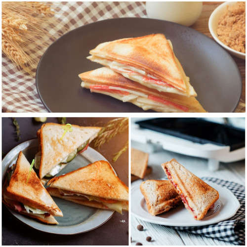 Home Kitchen Nonstick Sandwich Maker Toaster