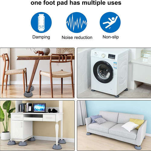 4 Washer and Dryer Anti-vibration Pads, Washer Support and Noise Reduction