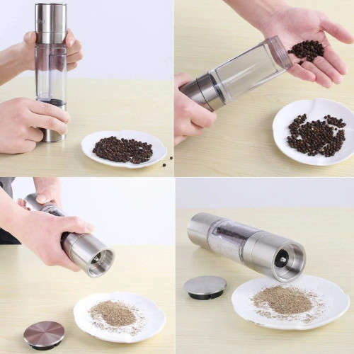 Silver Stainless Steel Salt And Pepper Grinder