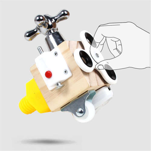 Montessori wooden building blocks toy busy board Montessori unlock toys baby educational sensory toy