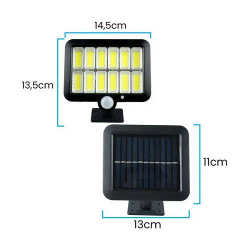 12 COB Solar Rechargeable Led Lights With Motion Sensor Outdoor Garden