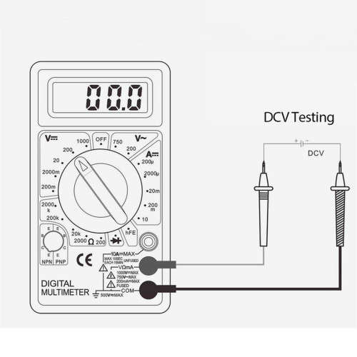 DT-830b Digital LCD AC DC Voltmeter Ammeter Ohm Tester Multimeter Multimeter Buzzer Diagnostic Tool