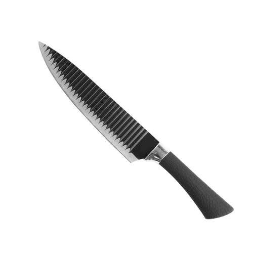 Black Corrugated Non-Stick 6 Daily Sharp Knives Stainless Steel Kitchen Knives