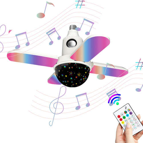 3-Leaf Starry Sky Light Bluetooth Music Light Remote Control Rgb Led Light