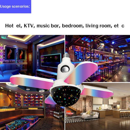 3-Leaf Starry Sky Light Bluetooth Music Light Remote Control Rgb Led Light