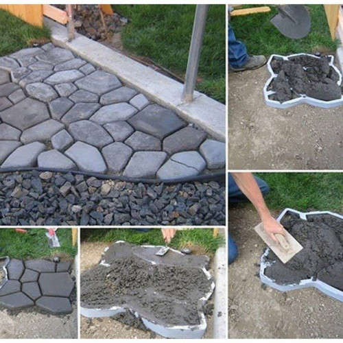 Concrete Mould DIY Garden Path Paving Brick Mould Garden Yard Decoration Irregular Pattern