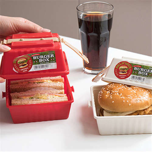 Square Sandwich Box Lunch Box Food Container Burger Storage Container