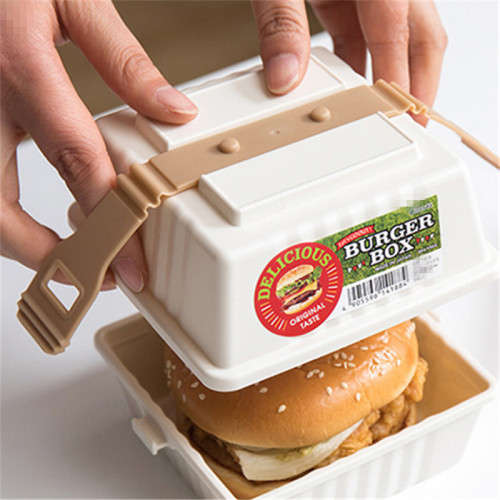 Square Sandwich Box Lunch Box Food Container Burger Storage Container