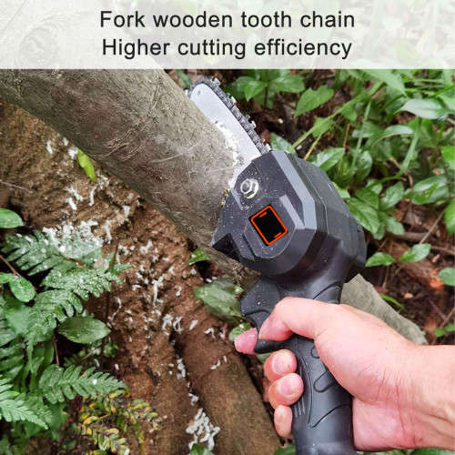 24V Mini Electric Chainsaw Rechargeable Woodworking Gardening Tools Wood Cutting Machine