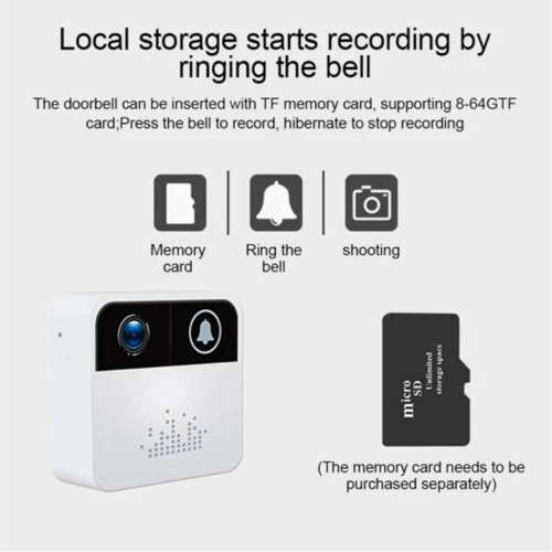 720P Smart WIFI Doorbell Intercom Two-Way Audio Wireless Security Camera Home Visiting Reminder