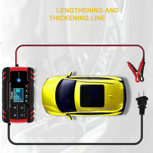 Universal Car Battery Charger 12V 8A 24V 4A Smart Automatic Battery Charger LCD Display Pulse Repair