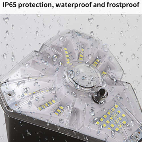 Solar Wall Motion Sensor Activated Light With 3 Modes 62 LED Triangle