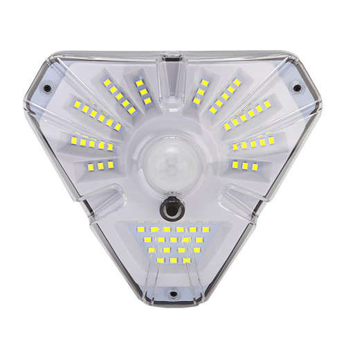 Solar Wall Motion Sensor Activated Light With 3 Modes 62 LED Triangle