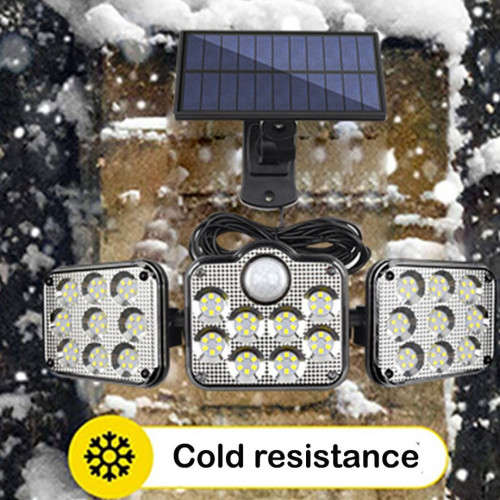 138LED Solar Remote Control Spotlight Lighting Outdoor Waterproof