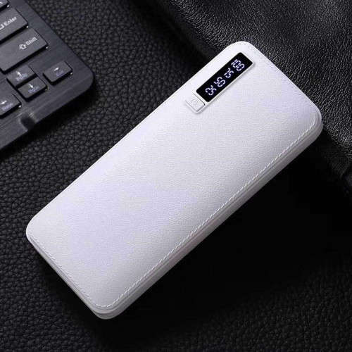 Large-capacity Power Bank 3USB Battery Leather Case Mobile Phone Charger