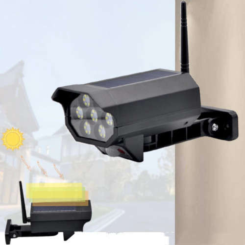 Simulation Monitoring Fake Camera Solar Induction Wall Lamp LED Strong Light Remote Control Wireless