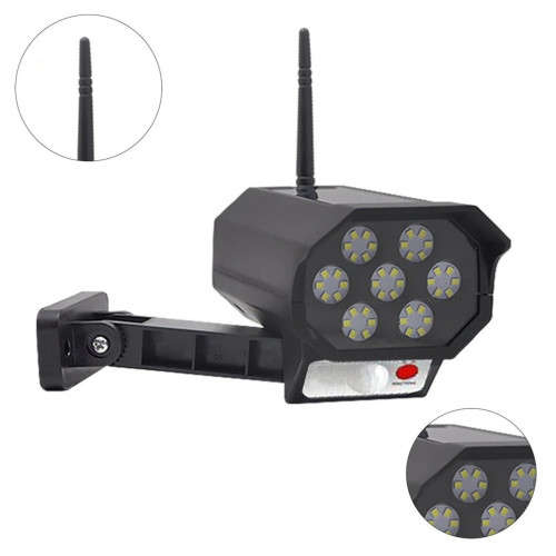 Simulation Monitoring Fake Camera Solar Induction Wall Lamp LED Strong Light Remote Control Wireless