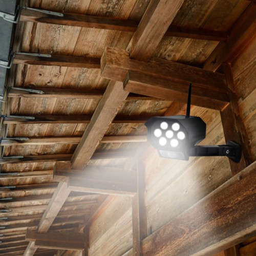 Simulation Monitoring Fake Camera Solar Induction Wall Lamp LED Strong Light Remote Control Wireless