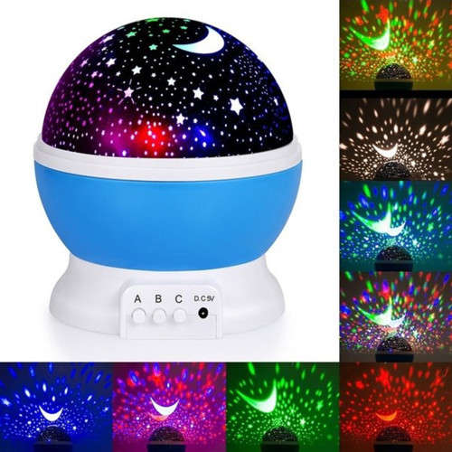 Star Sky LED Rotating Projector Starry Night Light  Kids Room Moon Cosmos Lamp