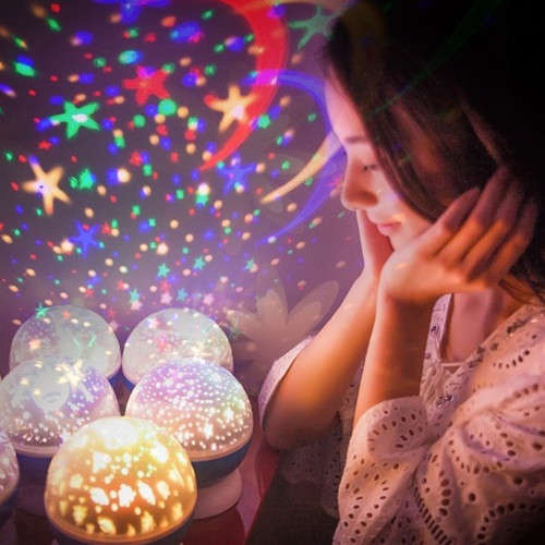 Star Sky LED Rotating Projector Starry Night Light  Kids Room Moon Cosmos Lamp