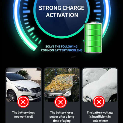 12V 10A LCD Pulse Repair Charger Motorcycle and Car Battery Charger Smart Fast Battery Charger