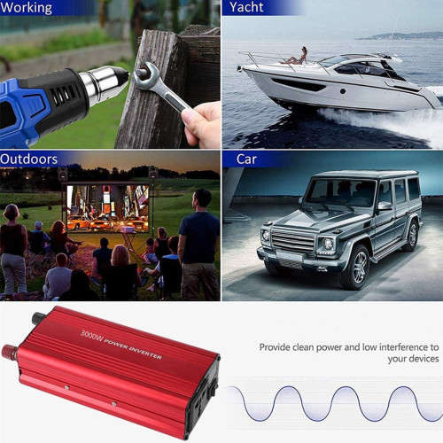 Power Inverter3000W Voltage Converter Red