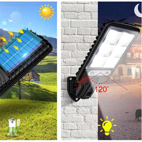 108COB Solar Street Light Outdoor Garden Wall Mounted Motion Sensor Light