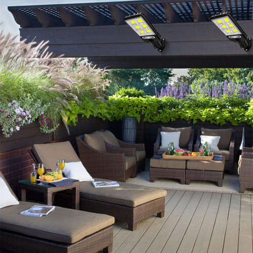 108COB Solar Street Light Outdoor Garden Wall Mounted Motion Sensor Light