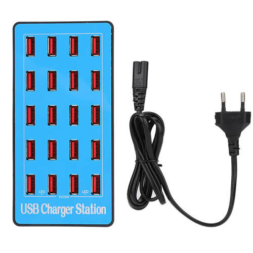 20 Port USB Hub Fast Charging Station Power Adapter USB Desktop Fast Charging Station