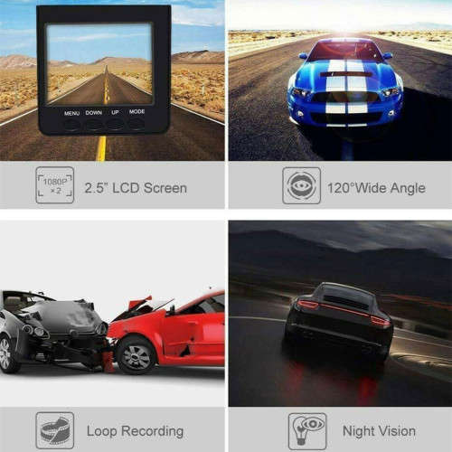 2.5 Inch Dash Cam Car DVR Video Recorder with Night Vision