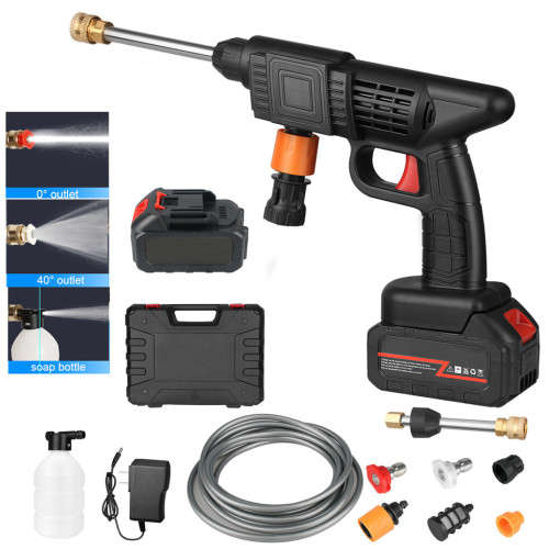 Fully Automatic Portable Foam Water Gun Powerful High Voltage 24V Lithium Wireless Car Wash