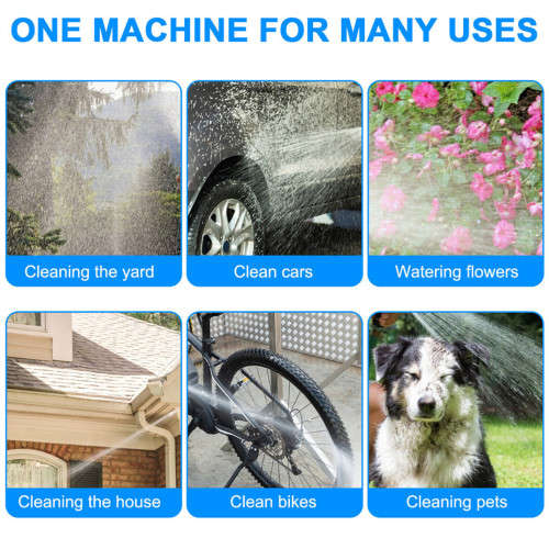 Fully Automatic Portable Foam Water Gun Powerful High Voltage 24V Lithium Wireless Car Wash