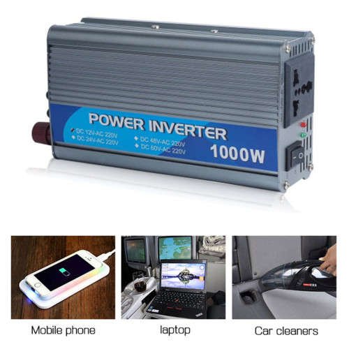 Vehicle Power Inverter DC12V to AC220V Portable 1000W Home Power Inverter 1000W