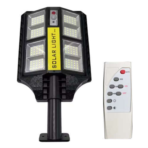 Outdoor Solar Street Light 200W With Motion Sensor Telescopic Pole Garden Light
