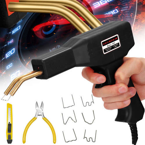Plastic Repair Machine Welding Heat Gun with Staples & Carry Case