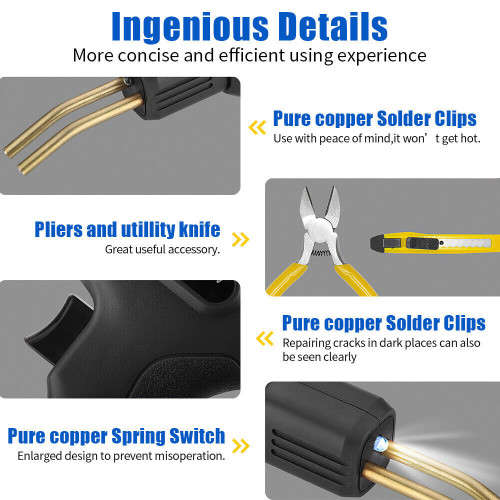 Plastic Repair Machine Welding Heat Gun with Staples & Carry Case