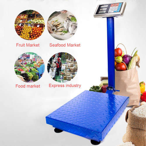 150KG Heavy Duty Blue Electronic Platform Scale Digital Transport Scale Platform Scale