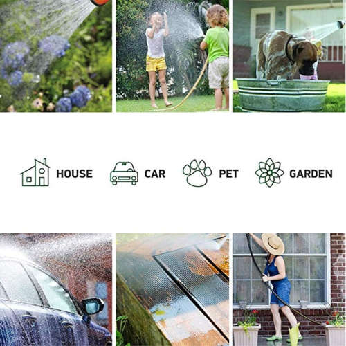 10m Garden Hose Car Wash Hose with Multi-function Nozzle Reel