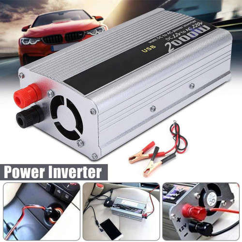 2000 Watts 12v DC to 220v AC Inverter  - 2000W Peak Power 12V Inverter Modified Sinewave
