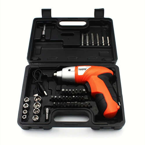 45PCS Rechargeable Electric Screwdriver Drill Bit Tool Set Power Tools 4.8V