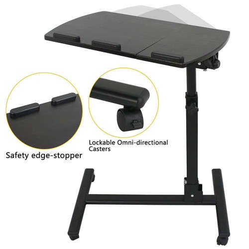 Portable Laptop Desk Adjustable Height Computer Stand Rolling Desk Office Desk AD1