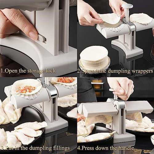 Automatic Dumpling Machine Double Head Dumpling Mold Set Pie Making Kit Kitchen Accessories