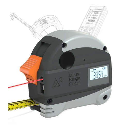 30M Laser Tape Measure Retractable Digital Stainless Steel Tape Measure Multi-angle Measuring Tool